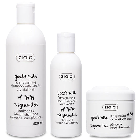 Goat’s Milk Skin and Hair Care — deeply nourish, strengthen, and hydrate your hair naturally.