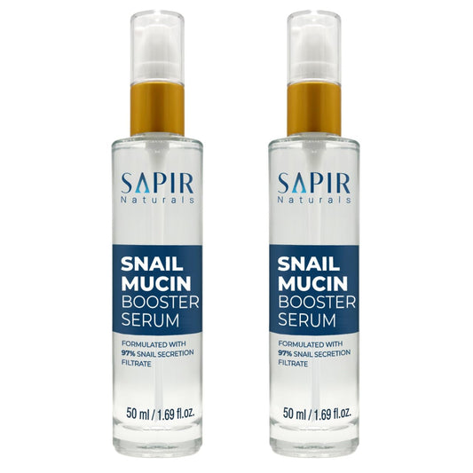 Snail Mucin Serum Repair Booster Serum 50Ml - Formulated with 97% Snail Secretion Filtrate - Facial Skin Care Products Face Serum for Women with Hyaluronic Acid - anti Aging Serum - (2 Pack)