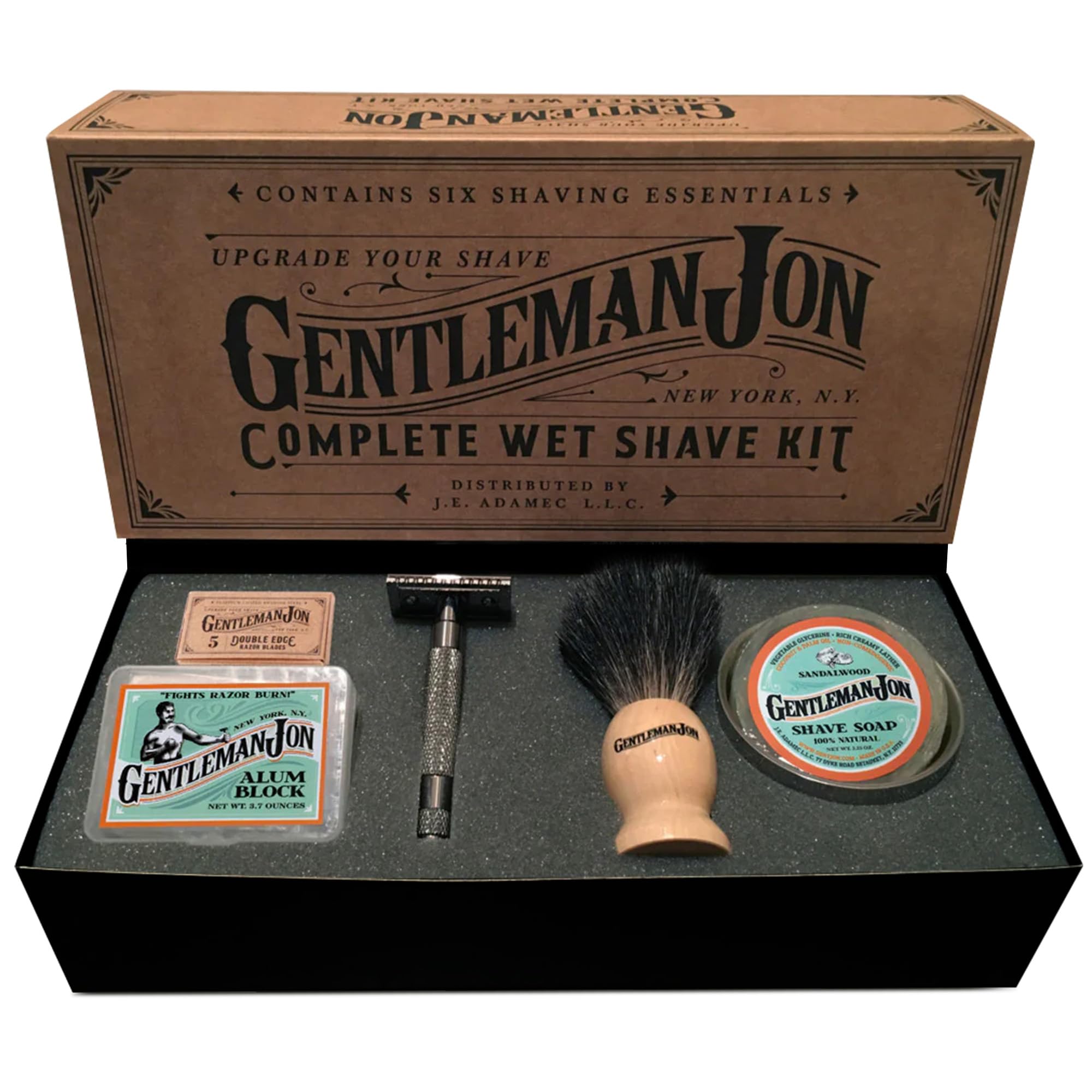 Gentleman Jon Safety Razor Shaving Kit | Vintage Wet Shave Grooming Se ...