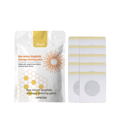 Ximonth Bee Venom Lymphoid Body Shaping Patch, Firming Flab Fat Belly Arms Bye Meat Body Lymph Care Patch