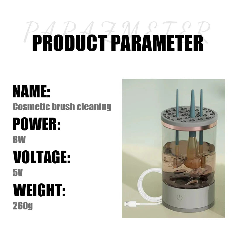 💄 Portable Electric Makeup Brush CleanerAutomatic Spinner, Drying Rack &amp; Sterilizer | Professional Brush Cleaning Kit